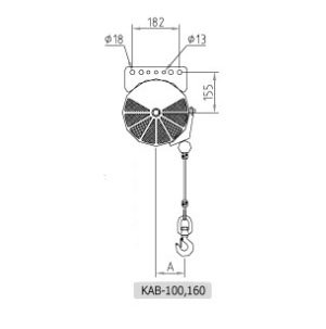 KAB-100氣動平衡器尺寸圖 KAB-100氣動平衡器尺寸圖