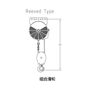 KAB-R200雙繩氣動平衡器尺寸圖 KAB-R200雙繩氣動平衡器尺寸圖